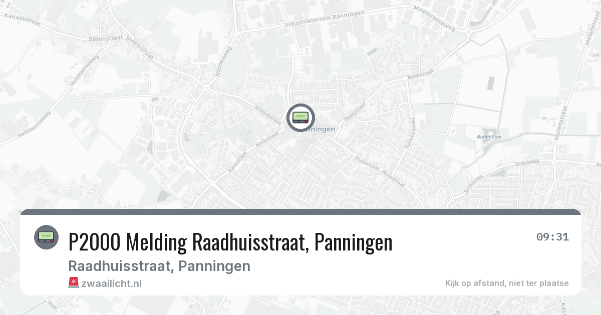 P2000 Melding Raadhuisstraat, Panningen — 6 apr 2026
