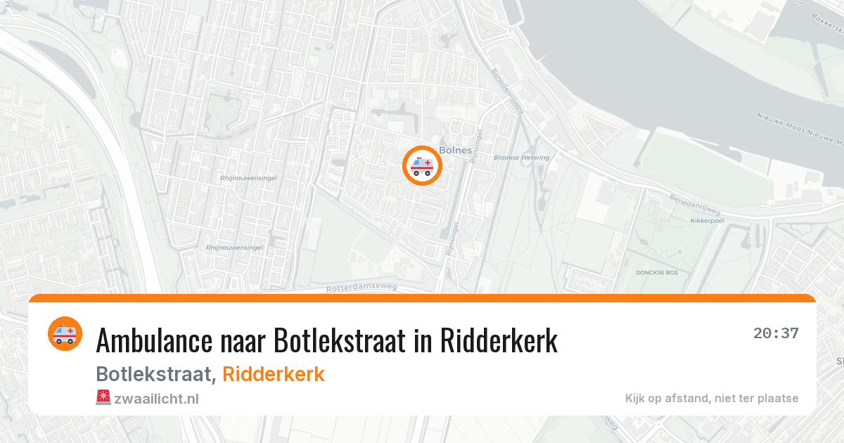 Ambulance naar Botlekstraat in Ridderkerk — 2 jul 2026