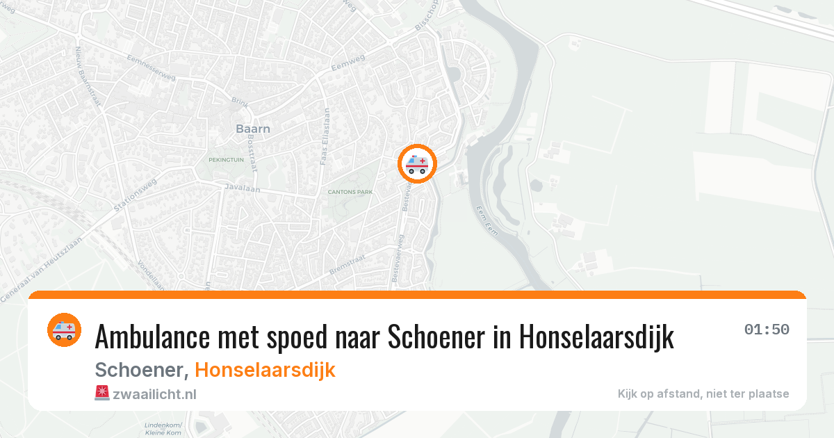 Ambulance met spoed naar Schoener in Honselaarsdijk — 26 mrt 2026