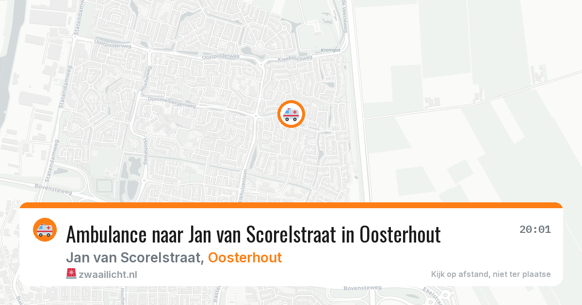 Ambulance naar Jan van Scorelstraat in Oosterhout — 12 mei 2026