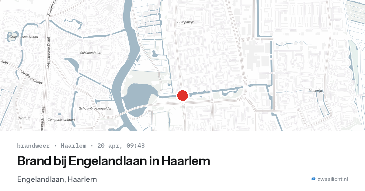 Brand bij Engelandlaan in Haarlem — 20 apr 2026