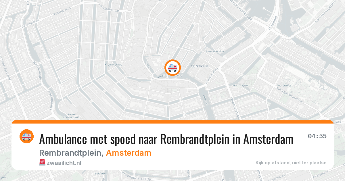 Ambulance met spoed naar Rembrandtplein in Amsterdam — 28 mrt 2026