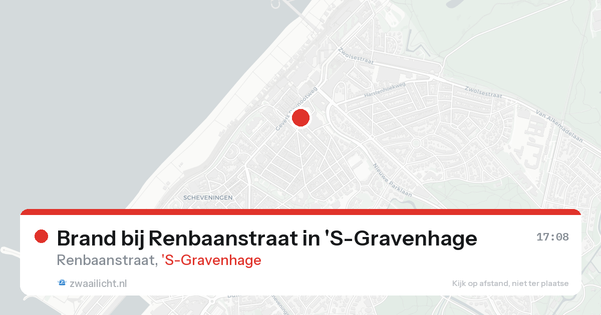 Brand bij Renbaanstraat in 'S-Gravenhage — 20 aug 2026