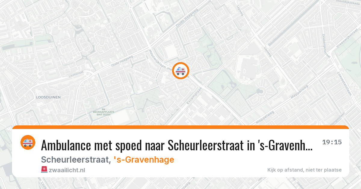 Ambulance met spoed naar Scheurleerstraat in 's-Gravenhage — 5 apr 2026
