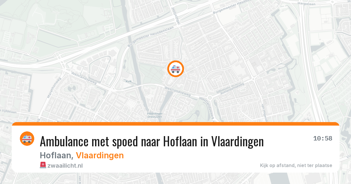 Ambulance met spoed naar Hoflaan in Vlaardingen — 23 feb 2026