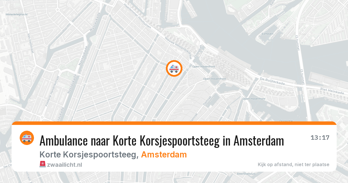 Ambulance naar Korte Korsjespoortsteeg in Amsterdam — 21 jun 2026