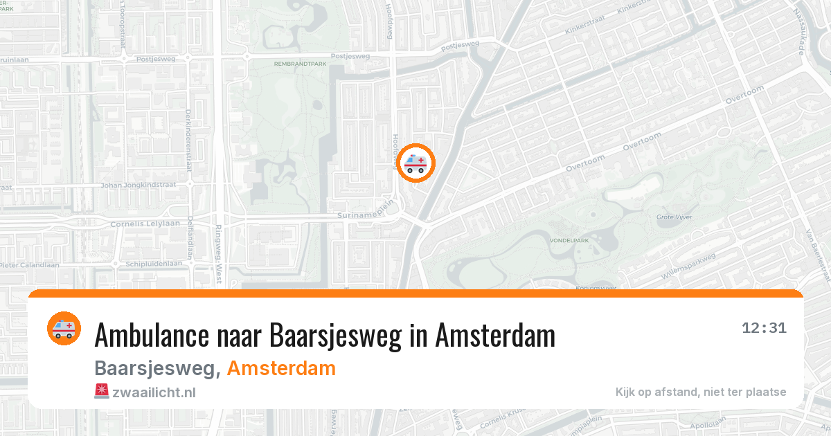 Ambulance naar Baarsjesweg in Amsterdam — 17 jul 2026
