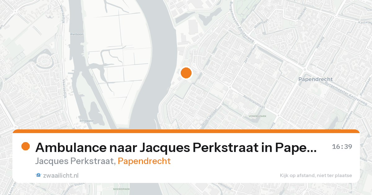 Ambulance naar Jacques Perkstraat in Papendrecht — 21 aug 2026