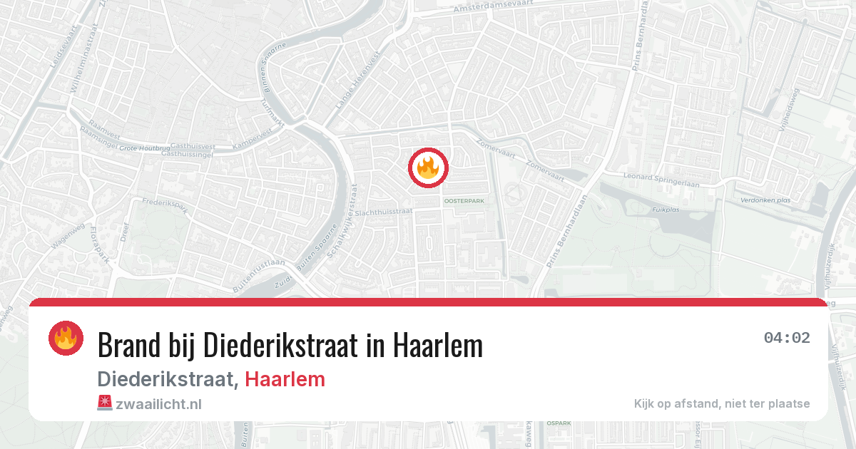 Brand bij Diederikstraat in Haarlem — 11 aug 2026