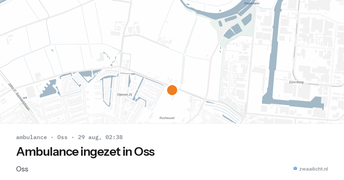 Ambulance ingezet in Oss — 29 aug 2026