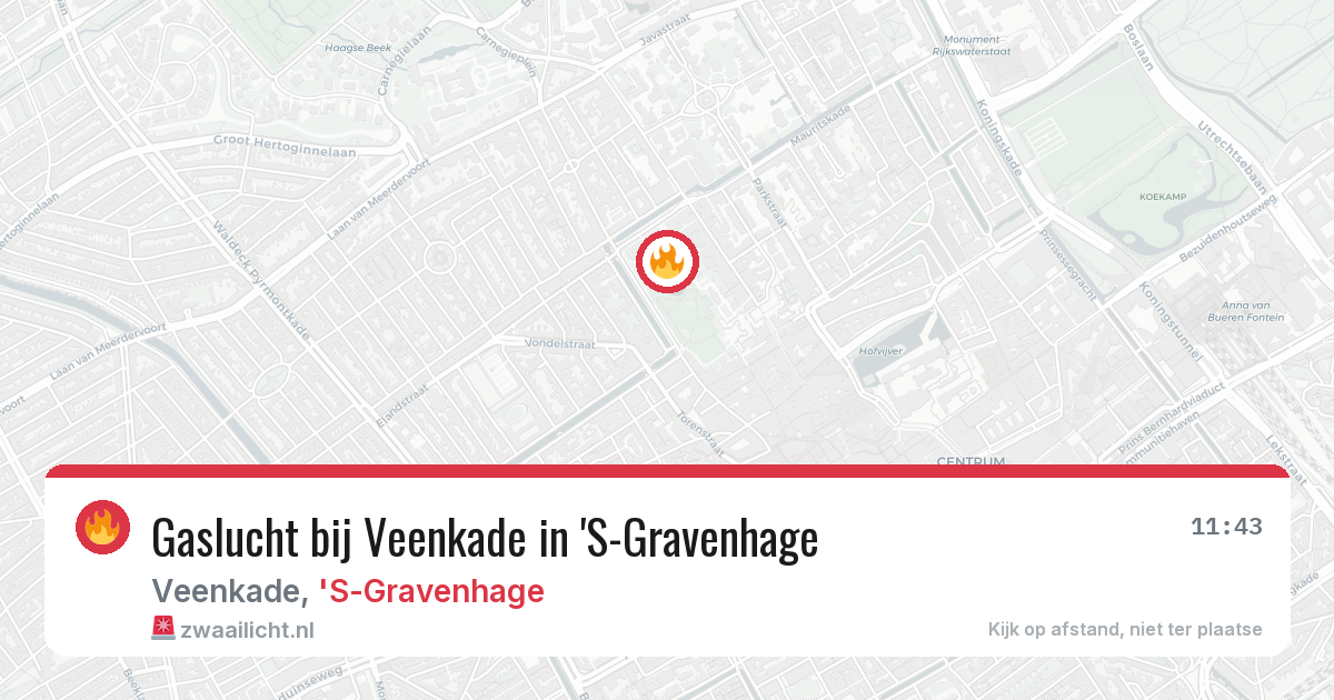 Gaslucht bij Veenkade in 'S-Gravenhage — 27 apr 2026