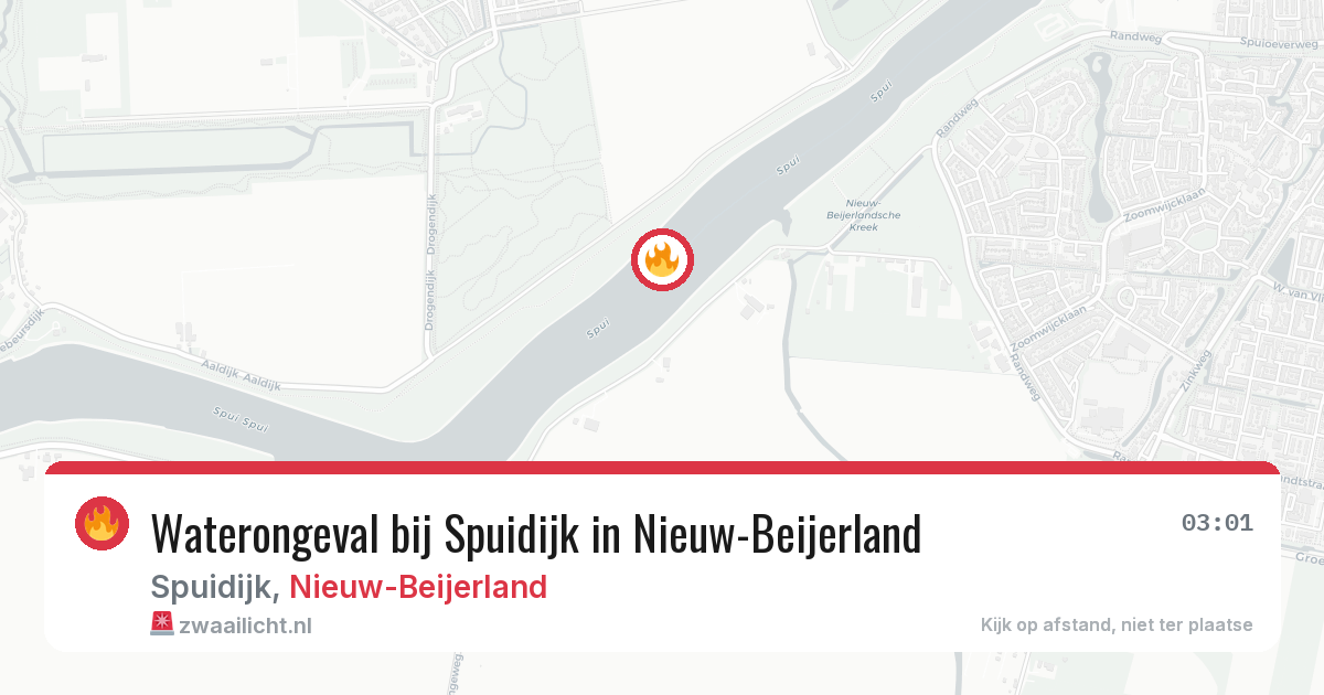 Waterongeval bij Spuidijk in Nieuw-Beijerland — 6 feb 2026