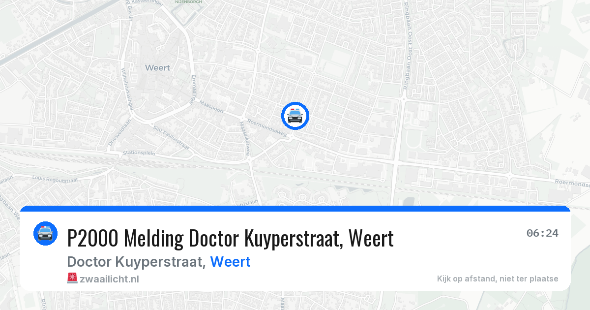 P2000 Melding Doctor Kuyperstraat, Weert — 5 jul 2026