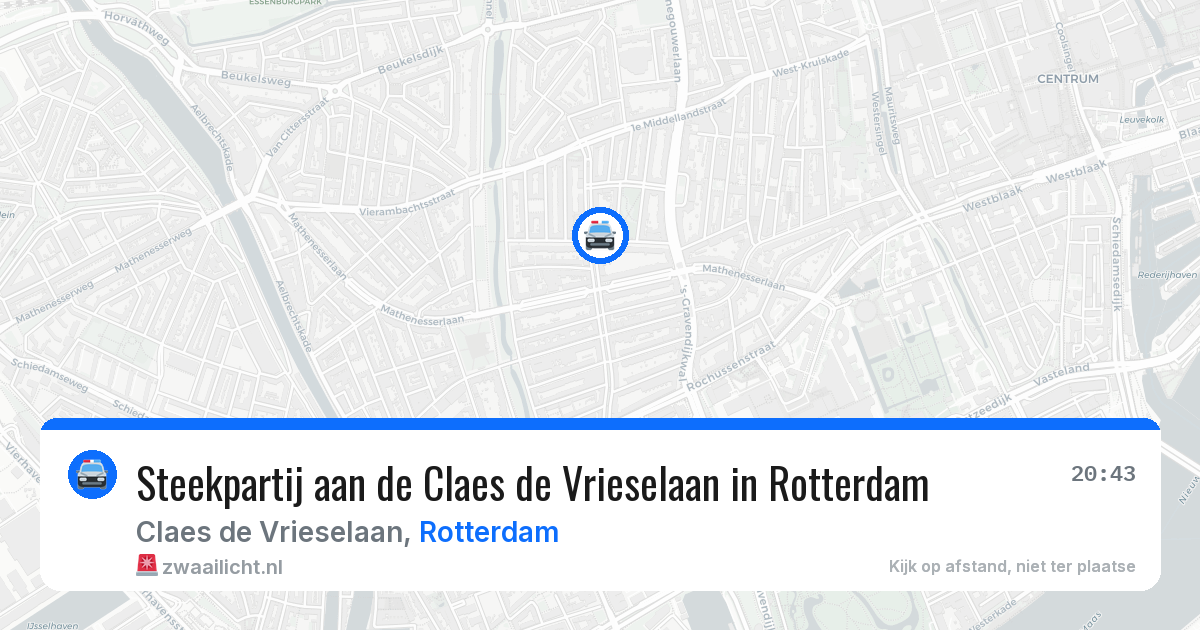 Steekpartij aan de Claes de Vrieselaan in Rotterdam — 2 mei 2026