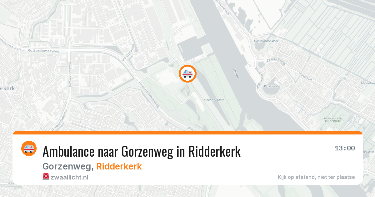Ambulance naar Gorzenweg in Ridderkerk — 5 aug 2026