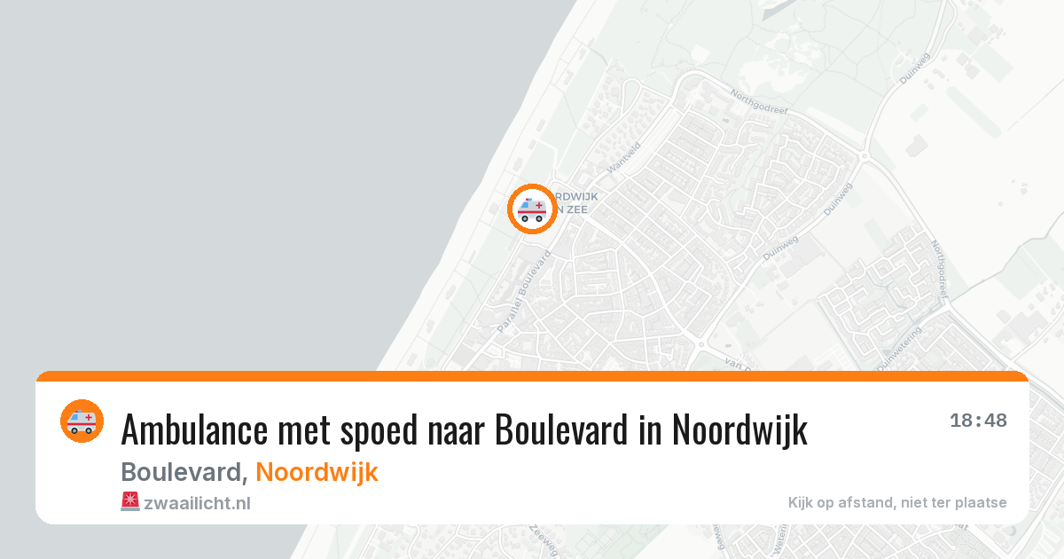 Ambulance met spoed naar Boulevard in Noordwijk — 20 jun 2026