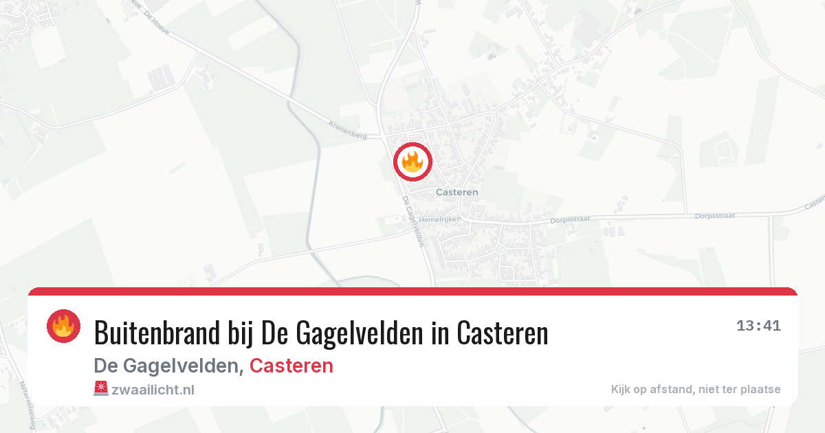 Buitenbrand bij De Gagelvelden in Casteren — 7 aug 2026
