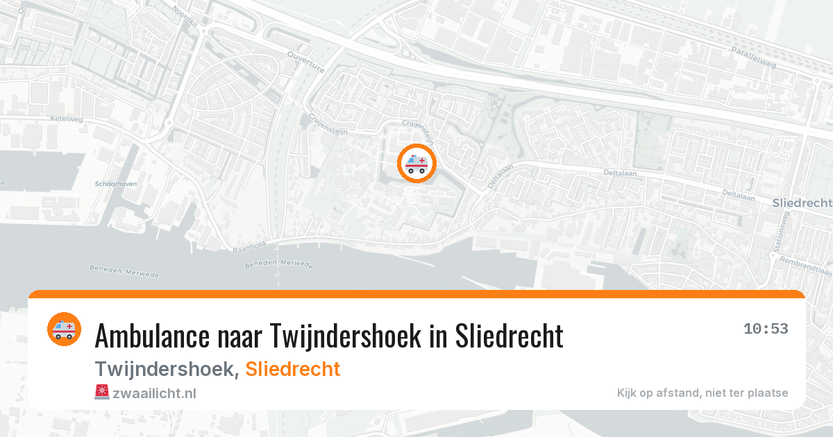 Ambulance naar Twijndershoek in Sliedrecht — 24 jun 2026