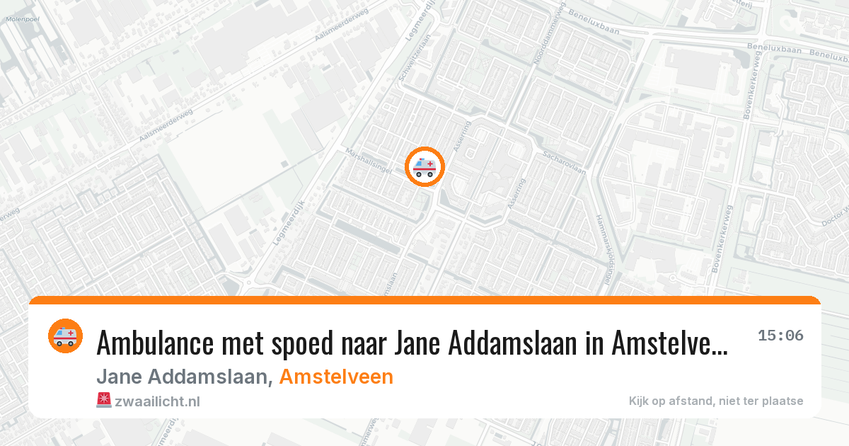 Ambulance met spoed naar Jane Addamslaan in Amstelveen — 5 jul 2026
