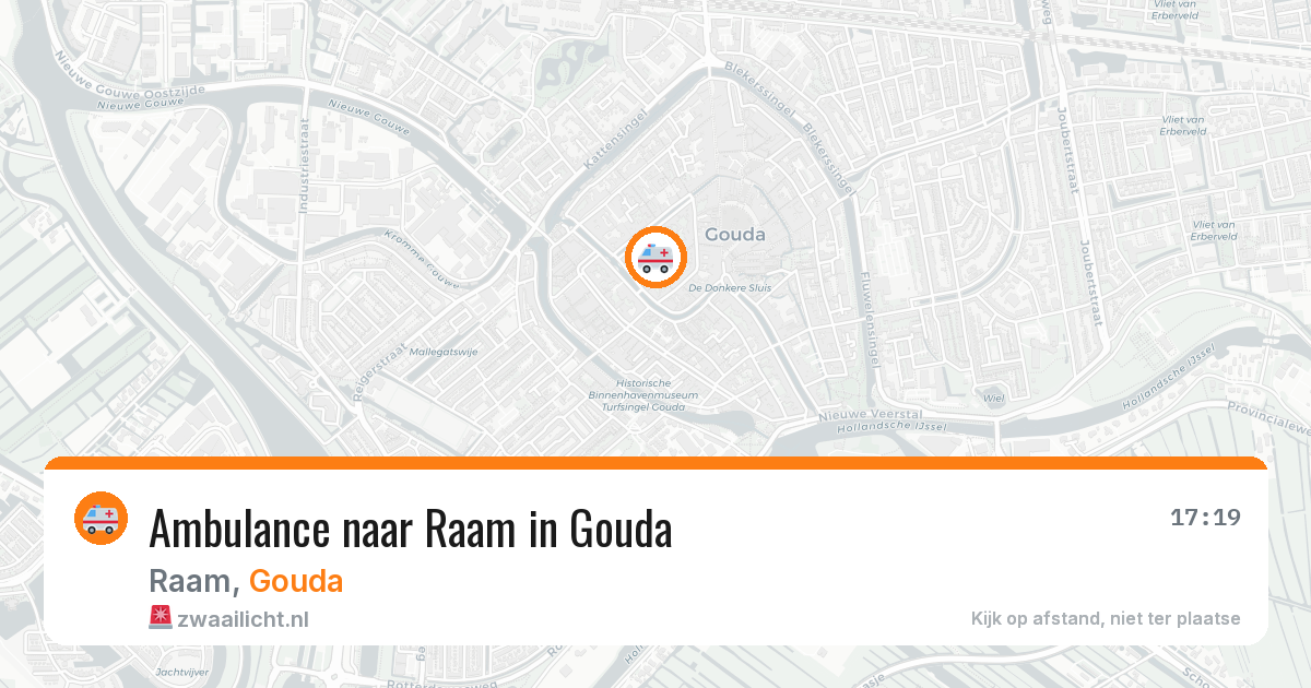 Ambulance naar Raam in Gouda — 17 jun 2026