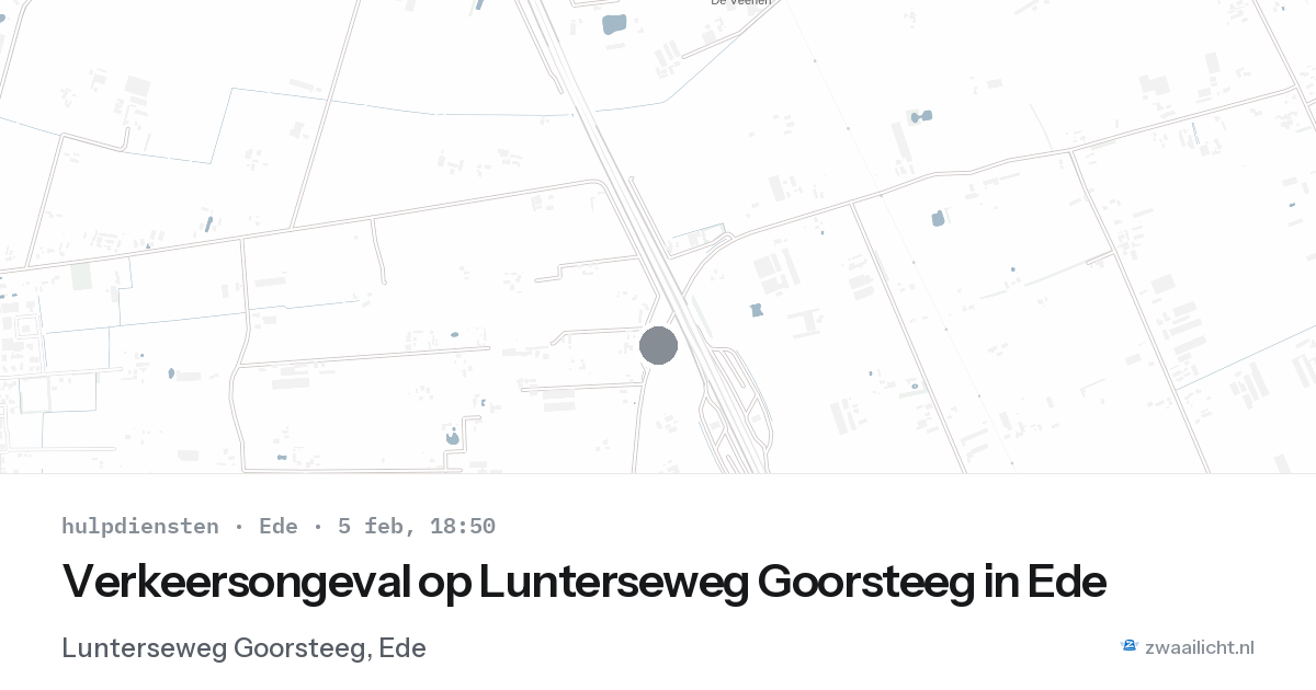 Verkeersongeval op Lunterseweg Goorsteeg in Ede — 5 feb 2026