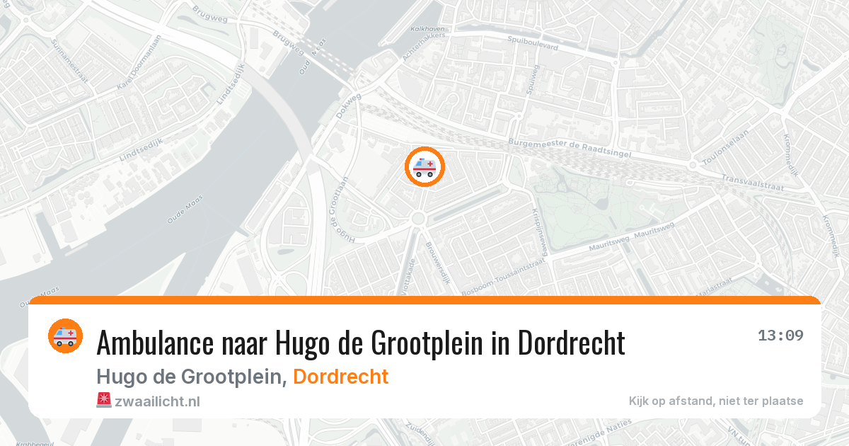 Ambulance naar Hugo de Grootplein in Dordrecht — 20 jun 2026