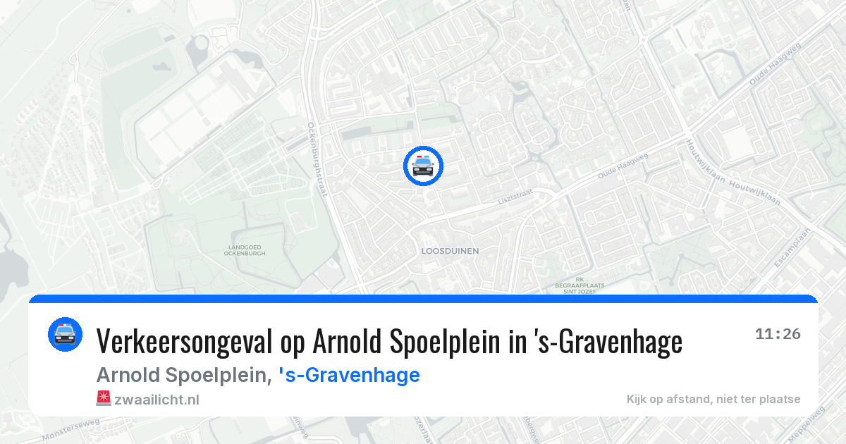 Verkeersongeval op Arnold Spoelplein in 's-Gravenhage — 23 mrt 2026