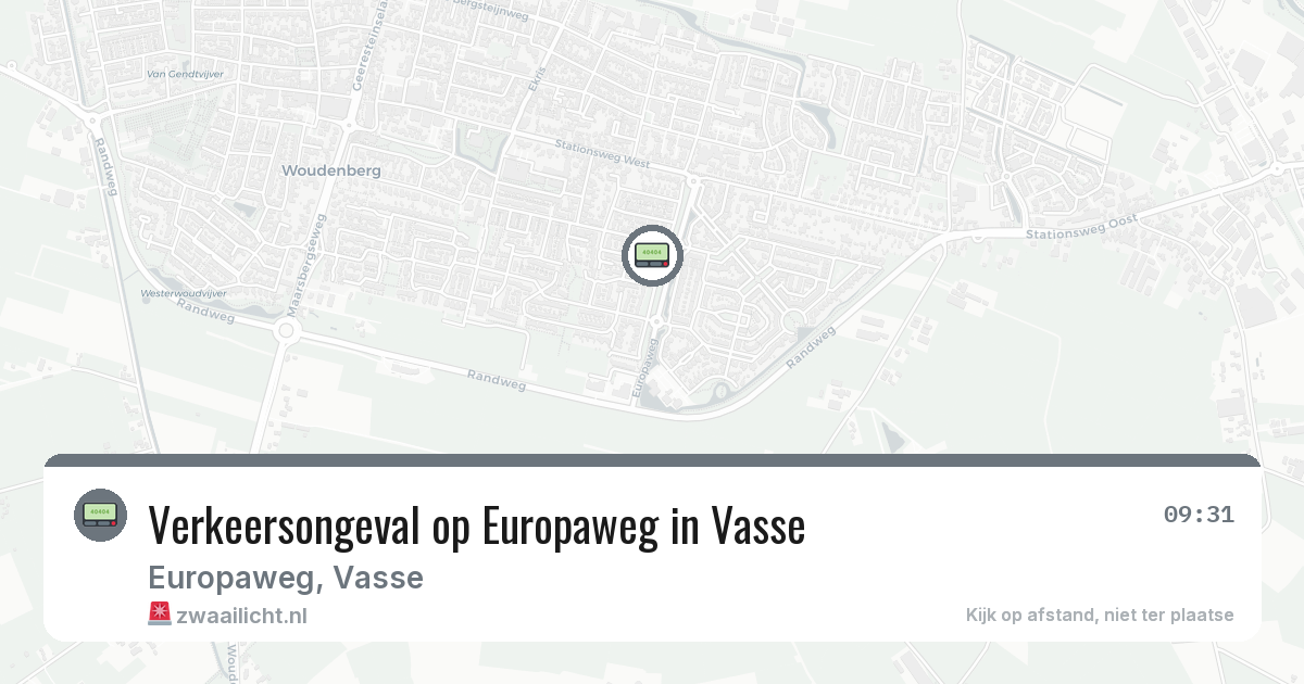 Verkeersongeval op Europaweg in Vasse — 30 mrt 2026
