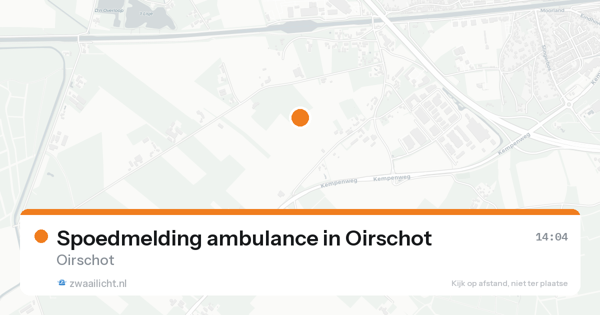 Spoedmelding ambulance in Oirschot — 14 aug 2026