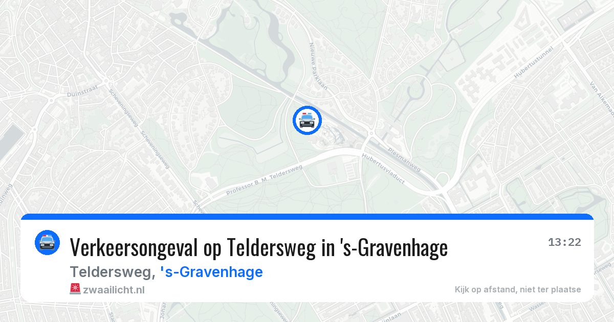 Verkeersongeval op Teldersweg in 's-Gravenhage — 18 jun 2026