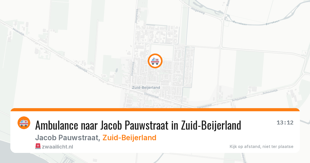 Ambulance naar Jacob Pauwstraat in Zuid-Beijerland — 16 jun 2026