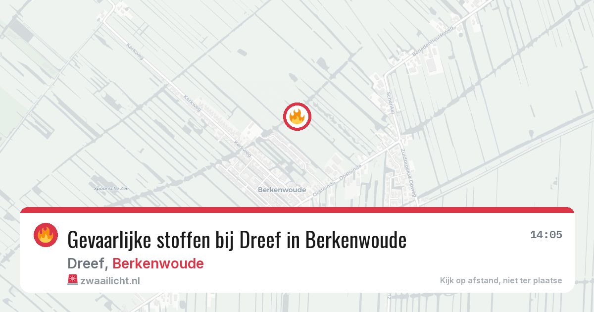 Gevaarlijke stoffen bij Dreef in Berkenwoude — 15 jun 2026