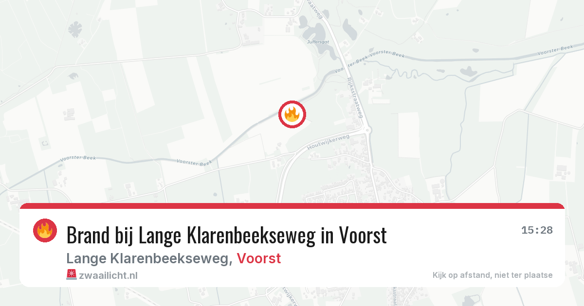 Brand bij Lange Klarenbeekseweg in Voorst — 26 jun 2026