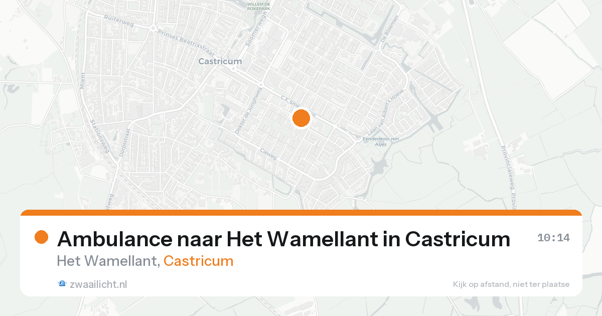 Ambulance naar Het Wamellant in Castricum — 23 mei 2026