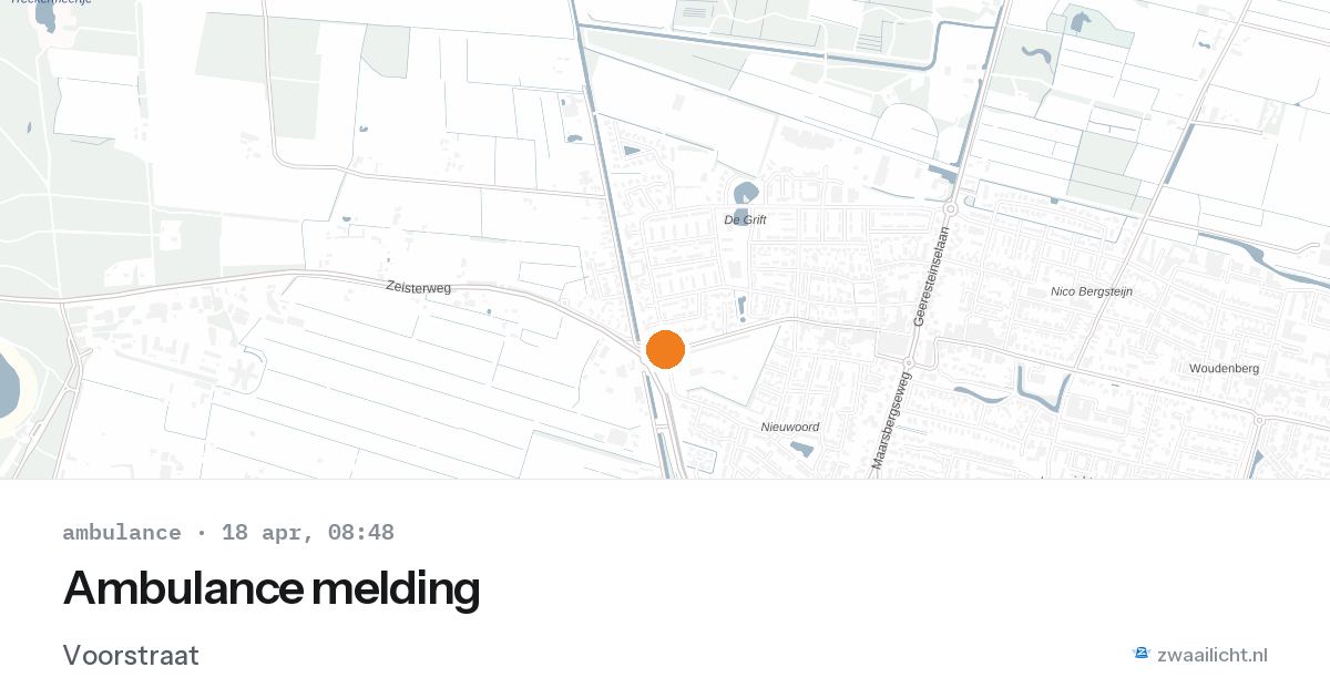 Ambulance melding — 18 apr 2026