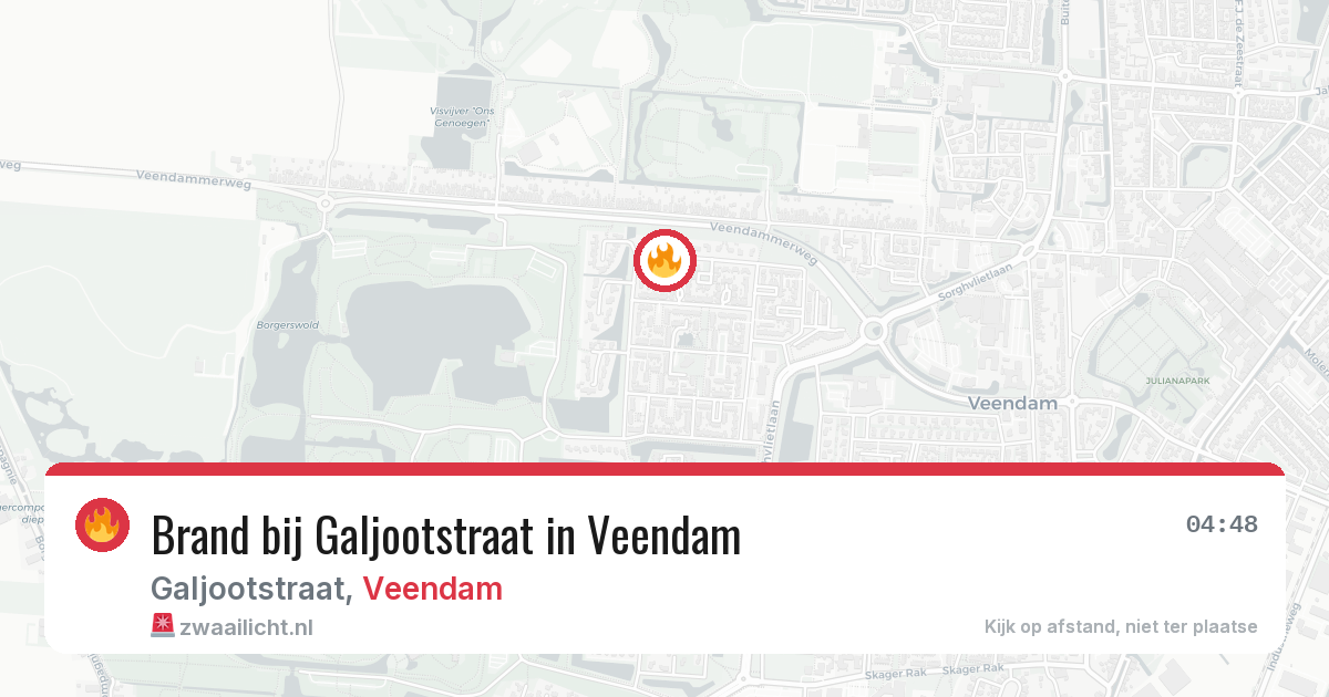 Brand bij Galjootstraat in Veendam — 20 jun 2026