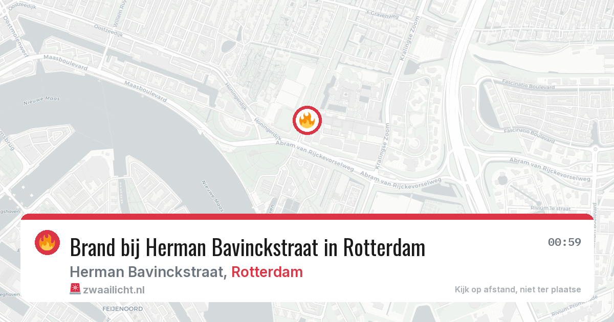 Brand bij Herman Bavinckstraat in Rotterdam — 8 aug 2026