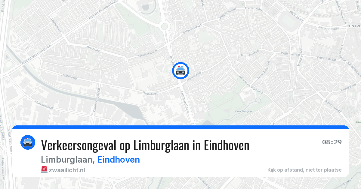 Verkeersongeval op Limburglaan in Eindhoven — 3 aug 2026