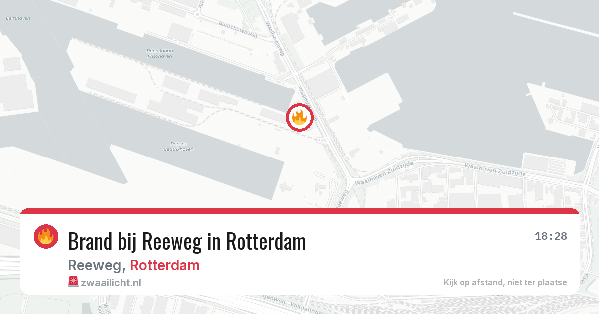 Brand bij Reeweg in Rotterdam — 27 jul 2026