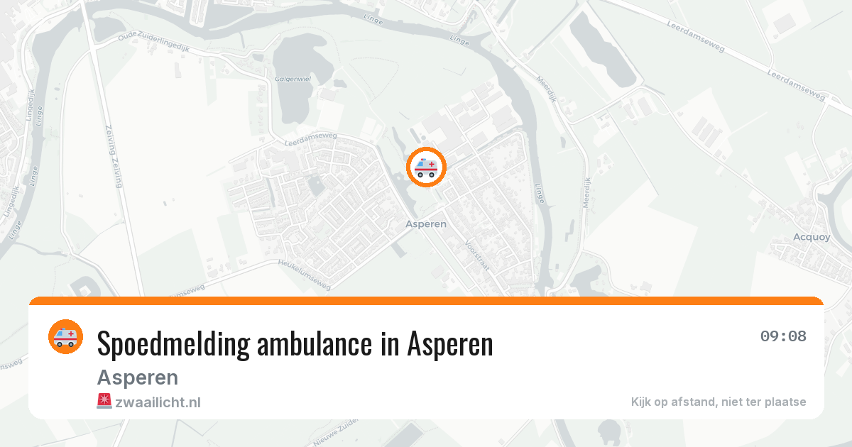 Spoedmelding ambulance in Asperen — 9 jun 2026