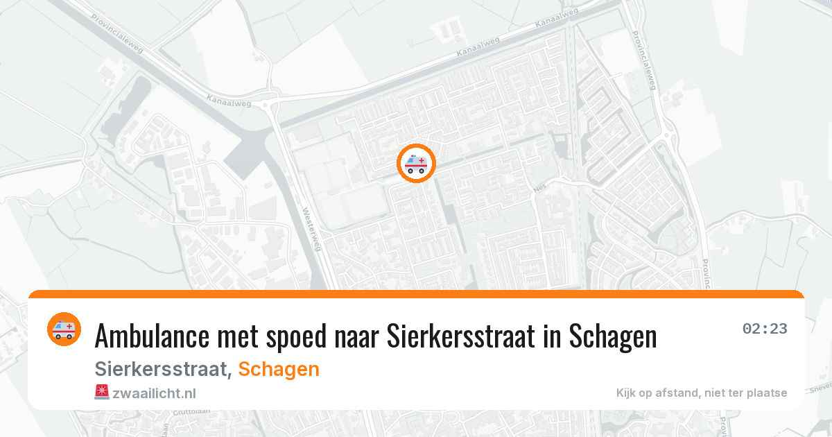 Ambulance met spoed naar Sierkersstraat in Schagen — 9 aug 2026