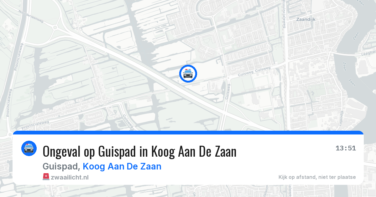 Ongeval op Guispad in Koog Aan De Zaan — 17 mei 2026