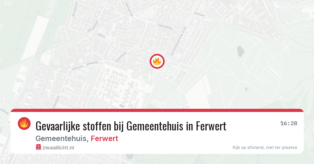 Gevaarlijke stoffen bij Gemeentehuis in Ferwert — 27 jul 2026
