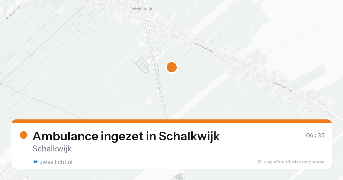 Ambulance ingezet in Schalkwijk — 16 aug 2026