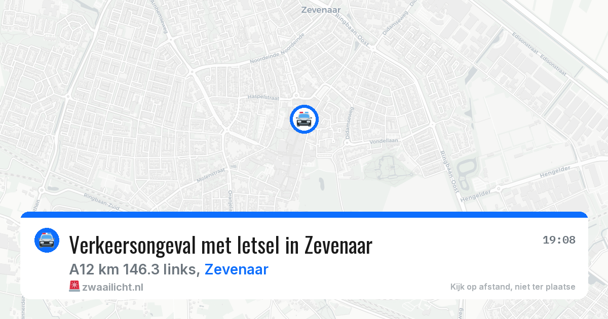 Verkeersongeval met letsel in Zevenaar — 30 mrt 2026