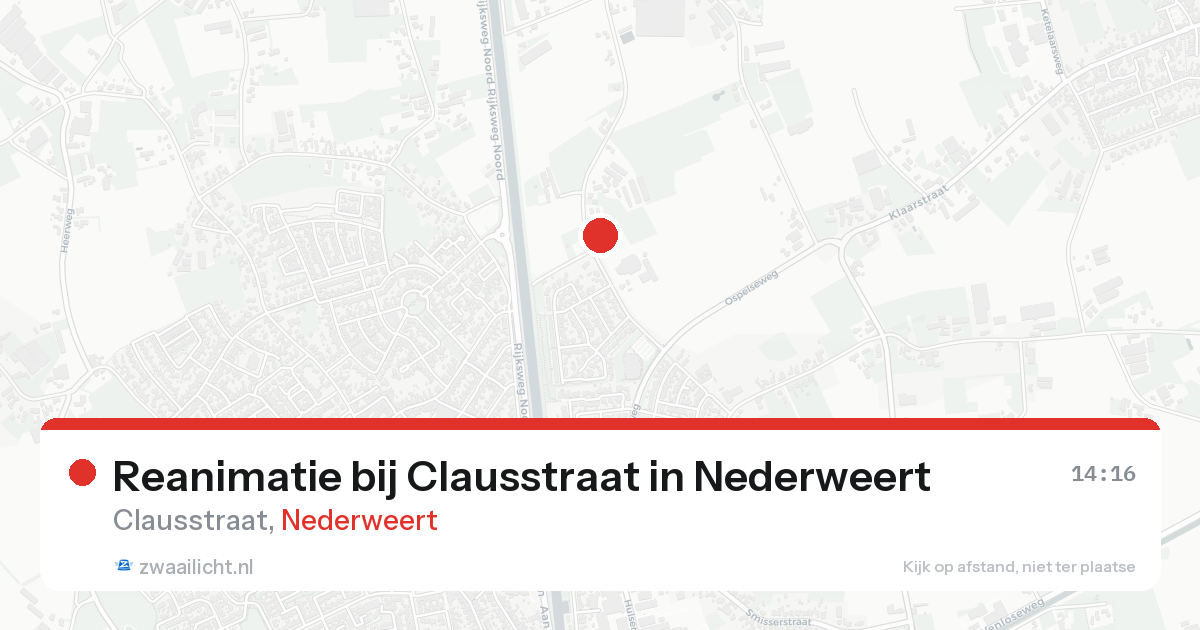 Reanimatie bij Clausstraat in Nederweert — 13 aug 2026