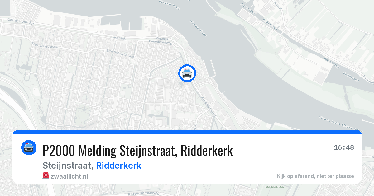 P2000 Melding Steijnstraat, Ridderkerk — 19 jul 2026