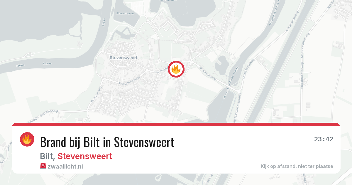 Brand bij Bilt in Stevensweert — 18 jun 2026