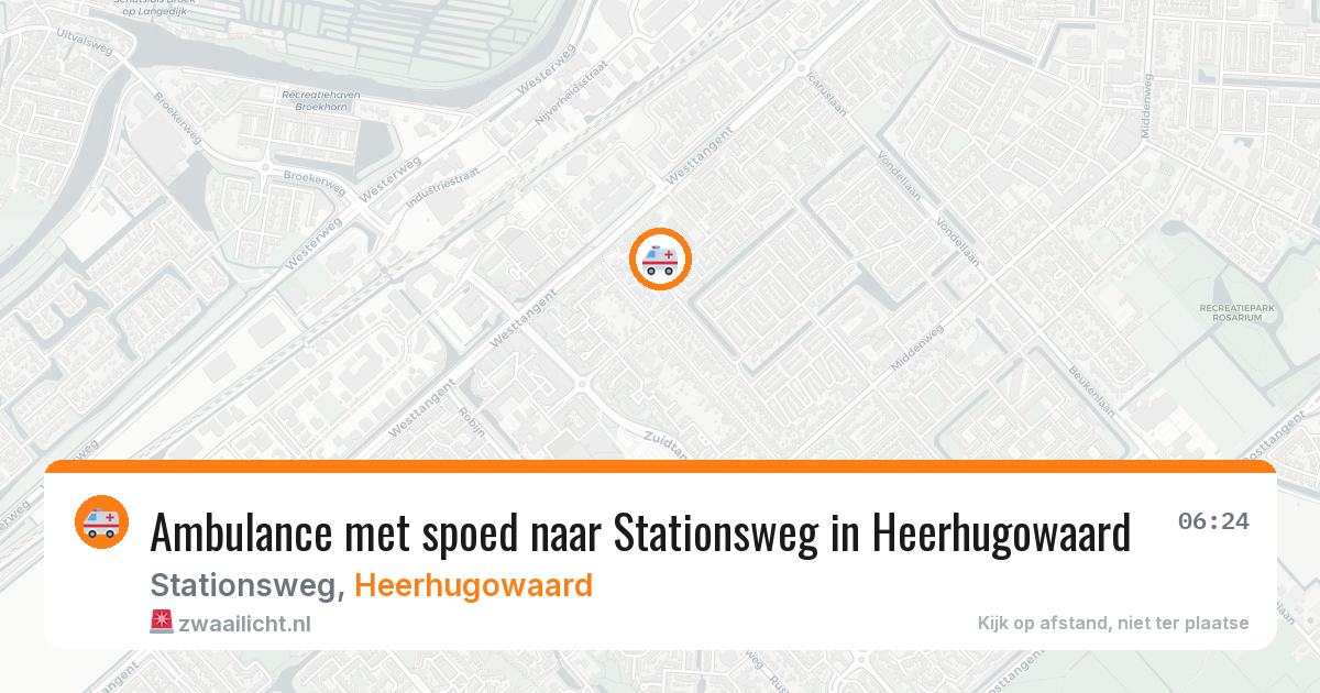 Ambulance met spoed naar Stationsweg in Heerhugowaard — 5 apr 2026
