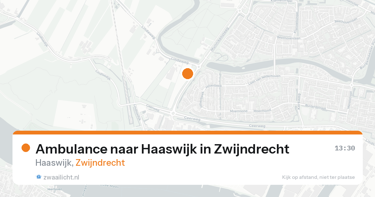 Ambulance naar Haaswijk in Zwijndrecht — 17 aug 2026